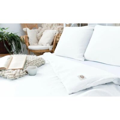 Matex Parure De Lit En Mousseline De Coton 160x200 Cm Blanche - Publicité Matex Parure De Lit En Mousseline De Coton 160x200 Cm Blanche - Publicité