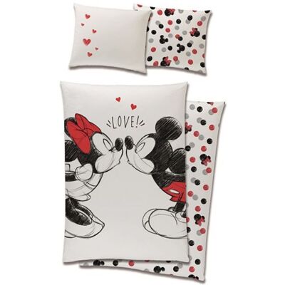 Disney Parure De Lit Enfant 140x200 Cm Mickey Mouse Et Minnie 100% Coton - Publicité Disney Parure De Lit Enfant 140x200 Cm Mickey Mouse Et Minnie 100% Coton - Publicité