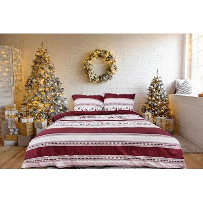 Matex Parure De Lit De Noël En Flanelle 220x200 F89 Renne - Publicité Matex Parure De Lit De Noël En Flanelle 220x200 F89 Renne - Publicité