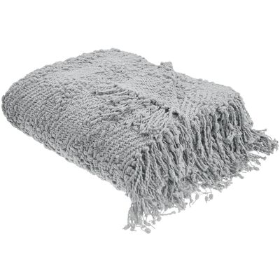 Couverture en coton Beliani Vella - 200x220 cm - Gris - Publicité Couverture en coton Beliani Vella - 200x220 cm - Gris - Publicité