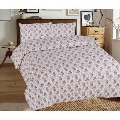 Matex Parure De Lit En Flanelle 220x200 F83a Fleurs Roses - Publicité Matex Parure De Lit En Flanelle 220x200 F83a Fleurs Roses - Publicité