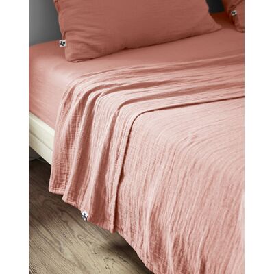 GAÏA Pêche rose Drap plat - Flat sheet - Publicité GAÏA Pêche rose Drap plat - Flat sheet - Publicité