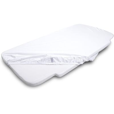 Sans Marque Drap-Housse Imperméable En Jersey Blanc Avec Serviette Hygiénique 58 X 110 Cm - Publicité Sans Marque Drap-Housse Imperméable En Jersey Blanc Avec Serviette Hygiénique 58 X 110 Cm - Publicité