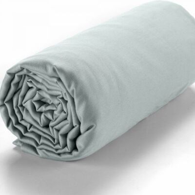 Baton Rouge Drap Housse 160x200 +30 Cm Satin De Coton Celadon - Publicité Baton Rouge Drap Housse 160x200 +30 Cm Satin De Coton Celadon - Publicité