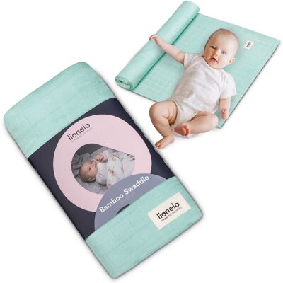 Lionelo Turbulette en Bambou Vert Menthe - Couverture Bébé - Publicité Lionelo Turbulette en Bambou Vert Menthe - Couverture Bébé - Publicité