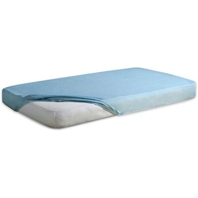 Unknown - 160x200 waterproof jersey fitted sheet - Bleu - Elastique - Fitted sheet - Publicité Unknown - 160x200 waterproof jersey fitted sheet - Bleu - Elastique - Fitted sheet - Publicité