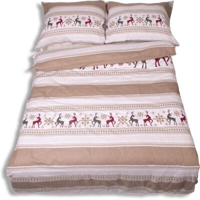 Matex Parure De Lit De Noël En Flanelle 220x200 F88 Renne - Publicité Matex Parure De Lit De Noël En Flanelle 220x200 F88 Renne - Publicité