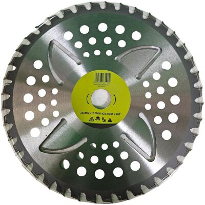 Ama Disque Débroussailleuse Razor 40 Dents Tungstène Ailettes Anti-Enchevêtrement - Publicité Ama Disque Débroussailleuse Razor 40 Dents Tungstène Ailettes Anti-Enchevêtrement - Publicité