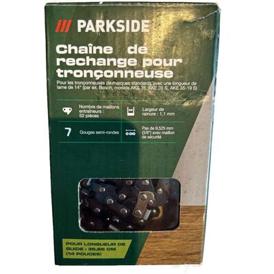 Chaîne Tronconneuse Parkside Pksa 40 Li A1 35cm 3/8lp 52m 1,1mm - Publicité Chaîne Tronconneuse Parkside Pksa 40 Li A1 35cm 3/8lp 52m 1,1mm - Publicité