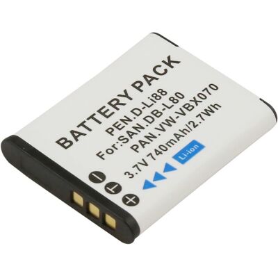 Avizar Batterie Appareil Photo Pentax D-Li88 Li-Ion 3.7v 740mah 2.7wh Blanc - Publicité Avizar Batterie Appareil Photo Pentax D-Li88 Li-Ion 3.7v 740mah 2.7wh Blanc - Publicité