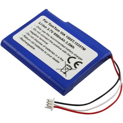 Avizar Batterie Li-Ion 3.7v Pour Gps Tomtom Via 1505t Compatible Kl1 950mah Bleu - Publicité Avizar Batterie Li-Ion 3.7v Pour Gps Tomtom Via 1505t Compatible Kl1 950mah Bleu - Publicité