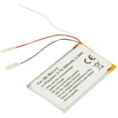 Avizar Batterie Pour Jbl Micro 2 Li-Polymer 3.7v 600mah 2.2wh Blanc - Publicité Avizar Batterie Pour Jbl Micro 2 Li-Polymer 3.7v 600mah 2.2wh Blanc - Publicité