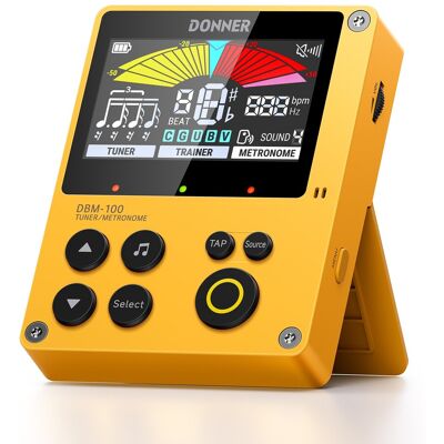 Donner Dbm-100 Métronome Numérique & Accordeur Pour Guitare Piano Batterie Jaune - Publicité Donner Dbm-100 Métronome Numérique & Accordeur Pour Guitare Piano Batterie Jaune - Publicité