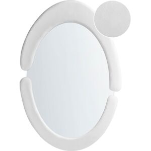 Miroir Murale Moderne Beliani Massay - Ovale, Blanc, Fait Main, 53x90 cm - Publicité Miroir Murale Moderne Beliani Massay - Ovale, Blanc, Fait Main, 53x90 cm - Publicité