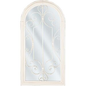 Miroir Mur Beliani Suspendu Blanc Cassé 49 x 97 cm Forme Fenêtre Cadre Métal Vintage - Miroir Murale - Publicité Miroir Mur Beliani Suspendu Blanc Cassé 49 x 97 cm Forme Fenêtre Cadre Métal Vintage - Miroir Murale - Publicité