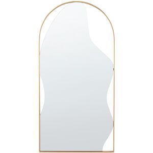 Beliani Miroir Mural Moderne Et Minimaliste En Métal Doré 41 X 81 Cm Forme En Arc Verre - Publicité Beliani Miroir Mural Moderne Et Minimaliste En Métal Doré 41 X 81 Cm Forme En Arc Verre - Publicité
