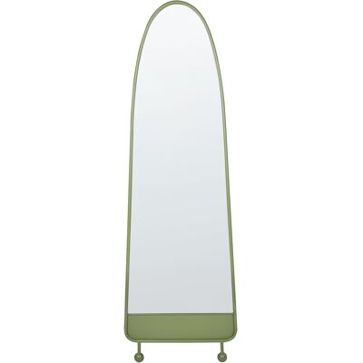 Miroir mural vert en fer et verre 45 x 146 cm ovale décor moderne - Miroir mural - Publicité Miroir mural vert en fer et verre 45 x 146 cm ovale décor moderne - Miroir mural - Publicité