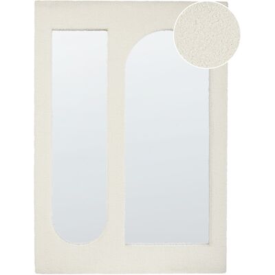 Miroir Murale MDF Blanc Cassé de Beliani - Moderne Rectangulaire - Publicité Miroir Murale MDF Blanc Cassé de Beliani - Moderne Rectangulaire - Publicité
