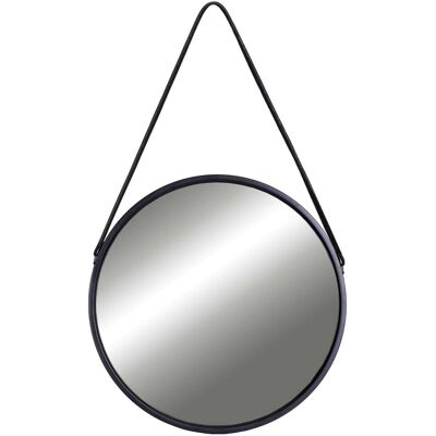 Sans Marque Miroir De Capitaine Rond Mirage 60 Cm Avec Sangle, Noir - Publicité Sans Marque Miroir De Capitaine Rond Mirage 60 Cm Avec Sangle, Noir - Publicité