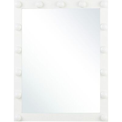Miroir Murale Beliani avec LED Blanc 50 x 60 cm Rectangulaire Hollywood Éclairé Coiffeuse - Miroir - Publicité Miroir Murale Beliani avec LED Blanc 50 x 60 cm Rectangulaire Hollywood Éclairé Coiffeuse - Miroir - Publicité