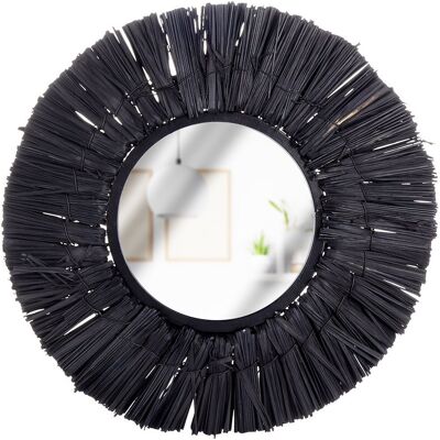 Sans Marque Miroir Mural Rond Noir 32 Cm - Publicité Sans Marque Miroir Mural Rond Noir 32 Cm - Publicité
