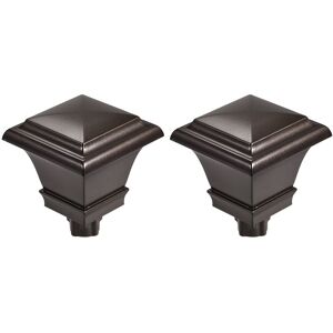 Uxcell Rideau Tringle Embouts Plastique Extrémité 65mm X 65mm X 78mm Marron 2pcs - Publicité Uxcell Rideau Tringle Embouts Plastique Extrémité 65mm X 65mm X 78mm Marron 2pcs - Publicité