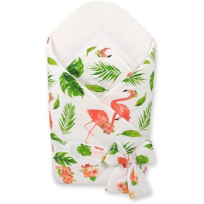 Bobono Écharpe De Portage Douce Double Face Pour Bébés Avec Liens - Flamants Roses Cora - Publicité Bobono Écharpe De Portage Douce Double Face Pour Bébés Avec Liens - Flamants Roses Cora - Publicité