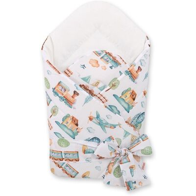 Bobono Écharpe De Portage Douce Double Face Pour Bébé Avec Liens - Traîne Turquoise - Publicité Bobono Écharpe De Portage Douce Double Face Pour Bébé Avec Liens - Traîne Turquoise - Publicité