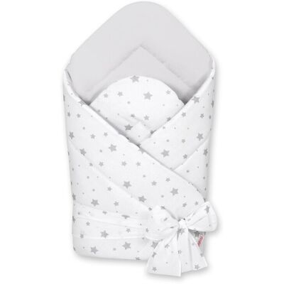 Bobono Écharpe De Portage Douce Double Face Pour Bébés Avec Liens - Mini Étoiles Grises - Publicité Bobono Écharpe De Portage Douce Double Face Pour Bébés Avec Liens - Mini Étoiles Grises - Publicité