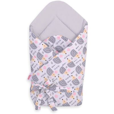 Bobono Écharpe De Portage Bébé Douce Et Double Face Avec Liens - Hérissons Gris - Publicité Bobono Écharpe De Portage Bébé Douce Et Double Face Avec Liens - Hérissons Gris - Publicité