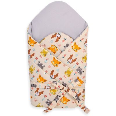Bobono Écharpe De Portage 2 En 1 Avec Liens, Rigide Et Souple - Motif Animaux Crème - Publicité Bobono Écharpe De Portage 2 En 1 Avec Liens, Rigide Et Souple - Motif Animaux Crème - Publicité