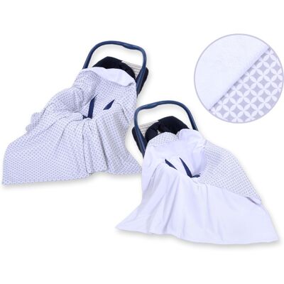 Bobono Grande Écharpe De Portage Pour Siège Auto Poussette, Double Face - Gris Mini-Ros - Publicité Bobono Grande Écharpe De Portage Pour Siège Auto Poussette, Double Face - Gris Mini-Ros - Publicité