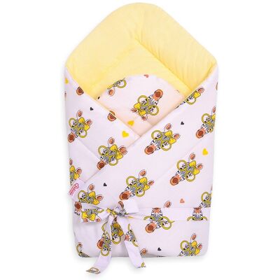 Bobono Écharpe De Portage Douce Double Face Pour Bébés Avec Liens - Zèbres Jaunes - Publicité Bobono Écharpe De Portage Douce Double Face Pour Bébés Avec Liens - Zèbres Jaunes - Publicité