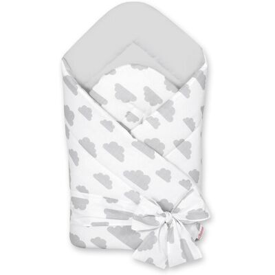 Bobono Écharpe De Portage Douce Double Face Pour Bébés Avec Liens - Nuages Gris - Publicité Bobono Écharpe De Portage Douce Double Face Pour Bébés Avec Liens - Nuages Gris - Publicité