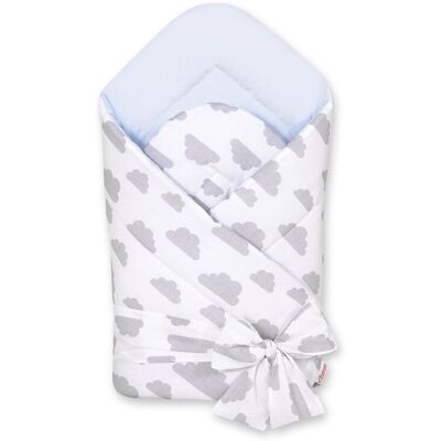 Bobono Écharpe De Portage Douce Double Face Pour Bébés Avec Liens - Nuages Gris - Publicité Bobono Écharpe De Portage Douce Double Face Pour Bébés Avec Liens - Nuages Gris - Publicité