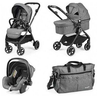Système de poussette Burigotto Leblon Light Grey 3-en-1 - Publicité Système de poussette Burigotto Leblon Light Grey 3-en-1 - Publicité
