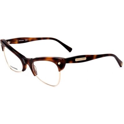 Lunettes De Vue Dsquared2 Dq5332 Havana 52/20/140 Femme - Publicité Lunettes De Vue Dsquared2 Dq5332 Havana 52/20/140 Femme - Publicité