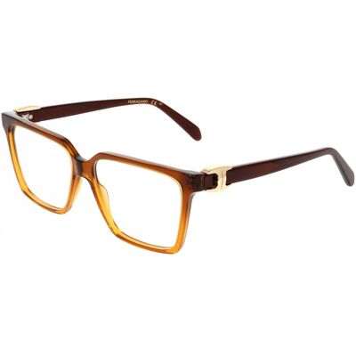 Lunettes De Vue Ferragamo Sf3059 Transparent Caramel Gradient 56/14/145 Femme - Publicité Lunettes De Vue Ferragamo Sf3059 Transparent Caramel Gradient 56/14/145 Femme - Publicité