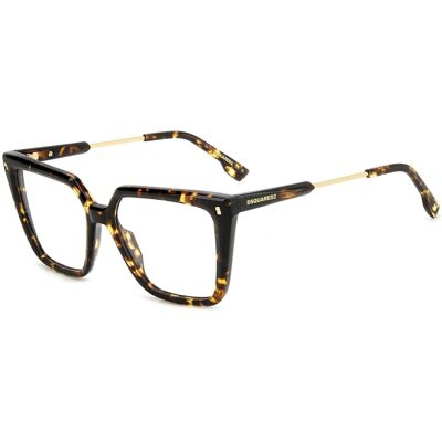 Lunettes De Vue Dsquared2 D2 0136 Havana 54/16/145 Femme - Publicité Lunettes De Vue Dsquared2 D2 0136 Havana 54/16/145 Femme - Publicité