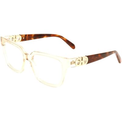 Lunettes De Vue Ferragamo Sf3056 Transparent Beige 55/18/145 Femme - Publicité Lunettes De Vue Ferragamo Sf3056 Transparent Beige 55/18/145 Femme - Publicité