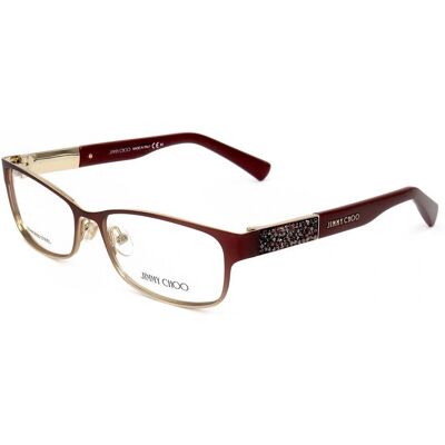Lunettes De Vue Jimmy Choo Jc124 Vus Matt Red Gold Opal Burgundy 54/15/ Femme - Publicité Lunettes De Vue Jimmy Choo Jc124 Vus Matt Red Gold Opal Burgundy 54/15/ Femme - Publicité