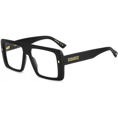 Lunettes De Vue Dsquared2 D2 0166 Black 56/16/145 Homme - Publicité Lunettes De Vue Dsquared2 D2 0166 Black 56/16/145 Homme - Publicité