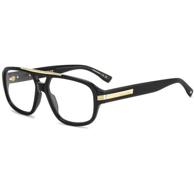 Lunettes De Vue Dsquared2 D2 0199 Black 56/16/145 Homme - Publicité Lunettes De Vue Dsquared2 D2 0199 Black 56/16/145 Homme - Publicité