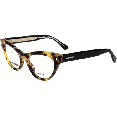 Lunettes De Vue Dsquared2 D2 0026 Havana Honey 49/18/145 Femme - Publicité Lunettes De Vue Dsquared2 D2 0026 Havana Honey 49/18/145 Femme - Publicité