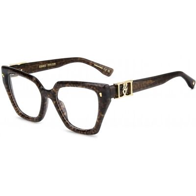 Lunettes De Vue Dsquared2 D2 0186 Havana 53/19/145 Femme - Publicité Lunettes De Vue Dsquared2 D2 0186 Havana 53/19/145 Femme - Publicité