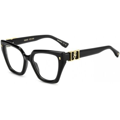 Lunettes De Vue Dsquared2 D2 0186 Black 53/19/145 Femme - Publicité Lunettes De Vue Dsquared2 D2 0186 Black 53/19/145 Femme - Publicité