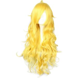 Uxcell Cheveux Humains Perruques Pour Femmes, 31\" Jaune Bouclé Perruque Perruque - Publicité Uxcell Cheveux Humains Perruques Pour Femmes, 31\" Jaune Bouclé Perruque Perruque - Publicité