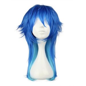 Uxcell Cheveux Humains Perruques Pour Femmes, 24\" Bleu Dégradé Bouclébonnet Longues - Publicité Uxcell Cheveux Humains Perruques Pour Femmes, 24\" Bleu Dégradé Bouclébonnet Longues - Publicité