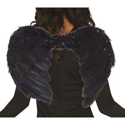 Fiestas Guirca Ailes De Corbeau, Ange Déchu Et Diable Noir, 55 X 42 Cm - Publicité Fiestas Guirca Ailes De Corbeau, Ange Déchu Et Diable Noir, 55 X 42 Cm - Publicité