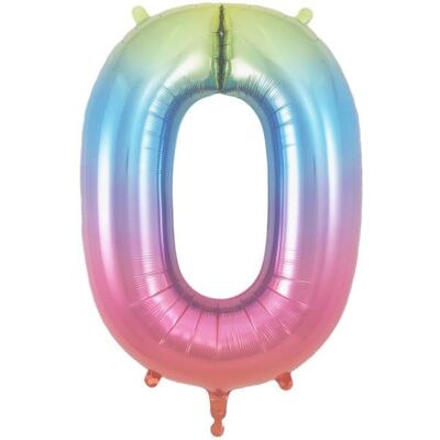 Sans Marque Ballon Géant En Aluminium Pour Anniversaire, Chiffre 0, Dégradé De Couleurs, 40 - Publicité Sans Marque Ballon Géant En Aluminium Pour Anniversaire, Chiffre 0, Dégradé De Couleurs, 40 - Publicité